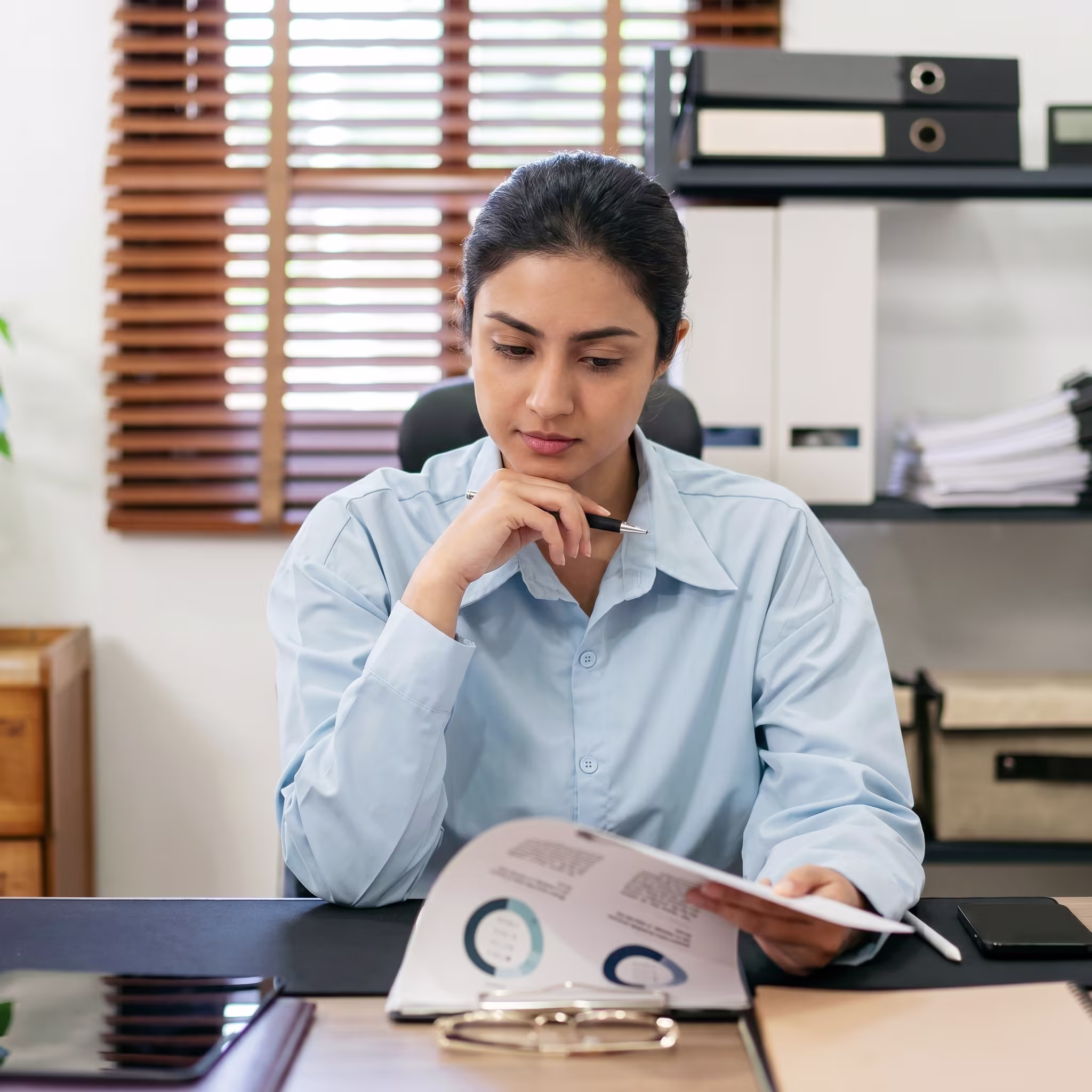 Financial advisor reviewing client portfolio